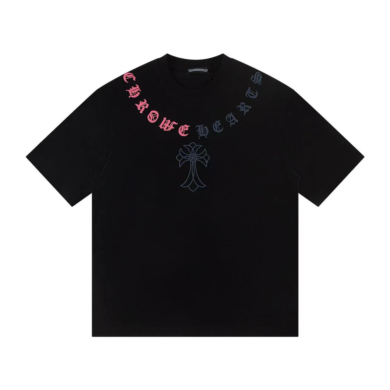 🅿️150 Style: 2025 new Croix Heart short-sleeved T-shirt Material: High version 300g double yarn combed cotton Size: S～XL Color: Black Style number: Z018
